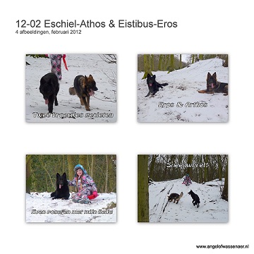 Eschiël-Athos & Eistibus-Eros in de sneeuw